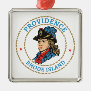 Providence Rhode Island Colonial Metal Tree Decoration