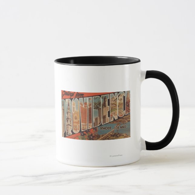 Providence, Rhode Island - Large Letter Scenes 2 Mug (Right)