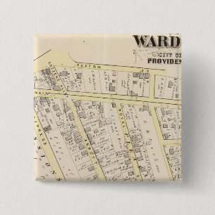 Providence Rhode Island Map 2 15 Cm Square Badge