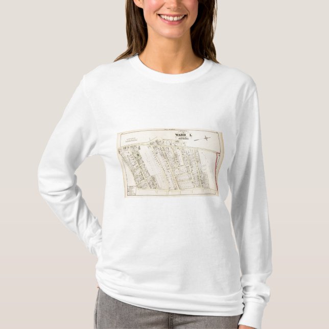 Providence Rhode Island Map 2 T-Shirt (Front)