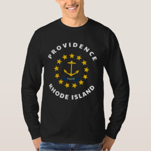 Providence Rhode Island RI Flag Badge Roundlet Sou T-Shirt