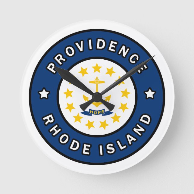 Providence Rhode Island Round Clock (Front)