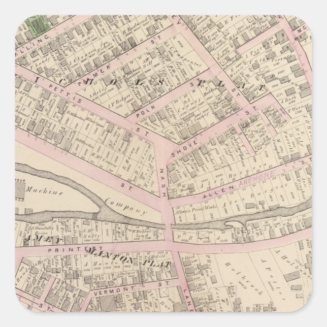 Providence Rhode Island Square Sticker (Front)