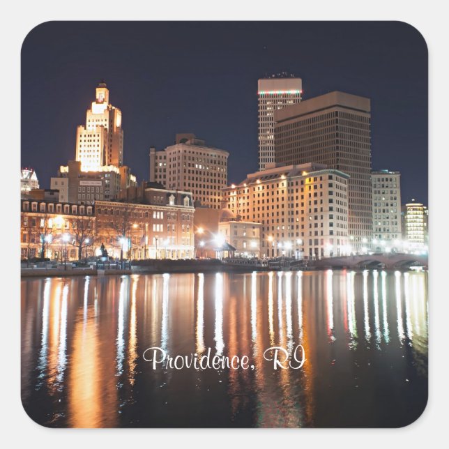 Providence Rhode Island Square Sticker (Front)
