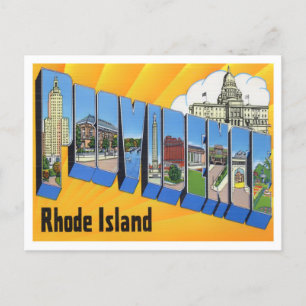 Providence, Rhode Island Vintage Big Letters Postcard
