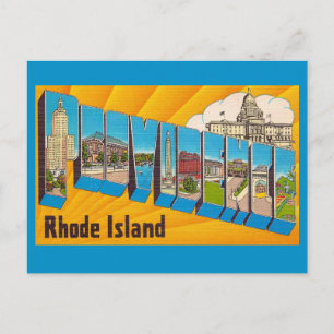 Providence RI Greetings Postcard
