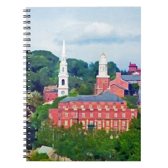 Providence RI Skyline II Spiral Notebook (Front)