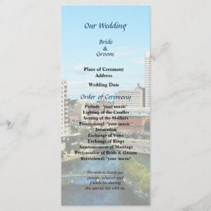 Providence RI Skyline Wedding Program Programme