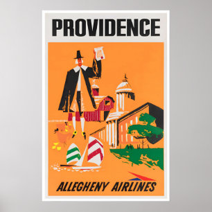 Providence Travel Poster Rhode Island Art Vintage
