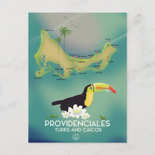 Providenciales turks and caicos postcard (Front)
