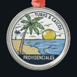 Providenciales Turks and Caicos Vintage Metal Tree Decoration<br><div class="desc">Providenciales vector art design. Providenciales,  known locally as Provo,  is an island in the Turks and Caicos archipelago,  in the Atlantic Ocean. It’s ringed by soft,  sandy beaches,  many of them on the north coast.</div>