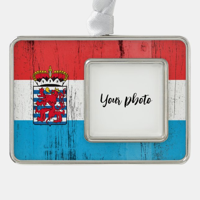 Province Luxembourg Silver Plated Framed Ornament (Front)