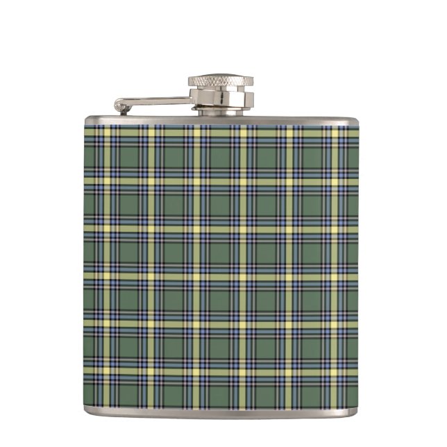 Province of Alberta Canada Tartan Hip Flask (Front)