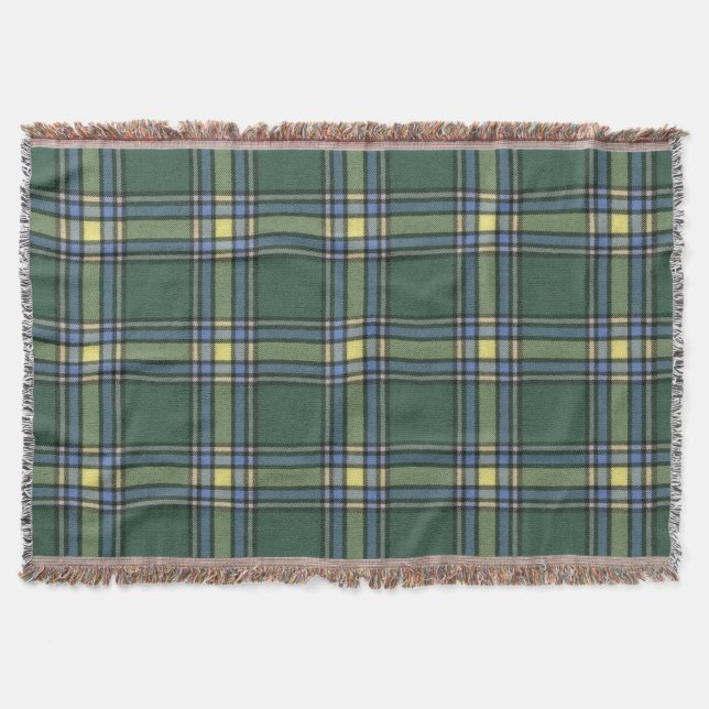 Province of Alberta Original Scottish Tartan Throw Blanket (Front)