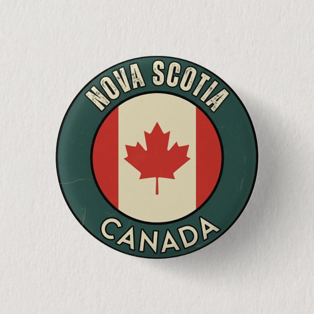 Province of Nova Scotia Canada 3 Cm Round Badge (Front)