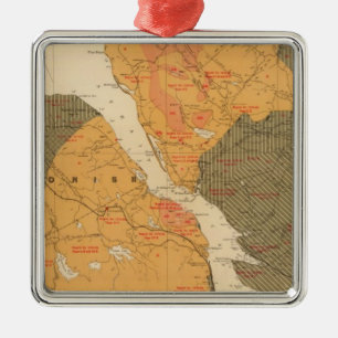 Province of Nova Scotia Island of Cape Breton Metal Tree Decoration