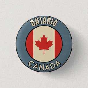 Province of Ontario Canada 3 Cm Round Badge