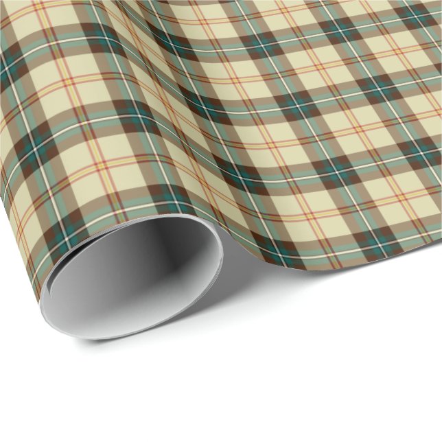 Province of Saskatchewan Canada Tartan Wrapping Paper (Roll Corner)