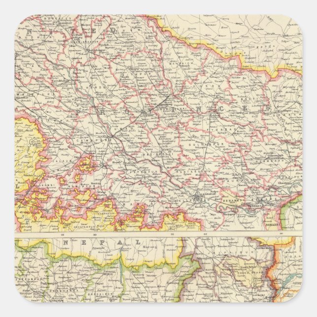 Provinces of the Lower Ganges Square Sticker (Front)