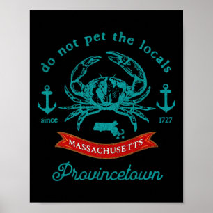 Provincetown Cape Cod M Crab Fishing Vacation Souv Poster