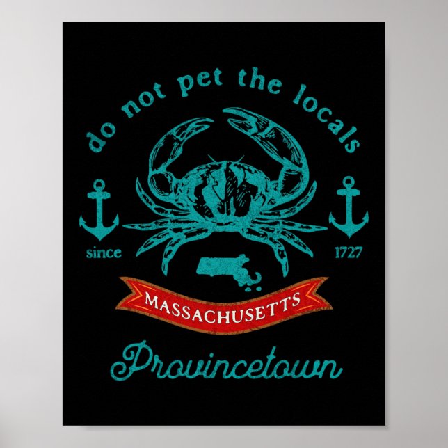 Provincetown Cape Cod M Crab Fishing Vacation Souv Poster (Front)