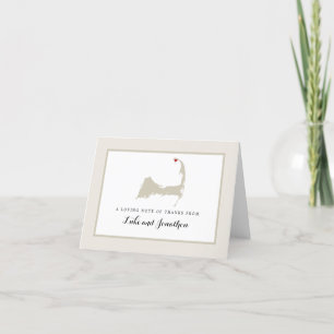 Provincetown Cape Cod Wedding Photo Thank You Card