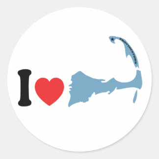 Provincetown "I Love" Design. Classic Round Sticker