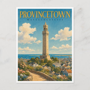 Provincetown Massachusetts Monument GeoSaga Postcard