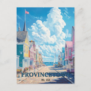 Provincetown Massachusetts USA Travel Postcard