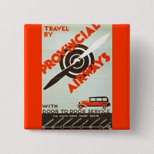 Provincial Airways 15 Cm Square Badge