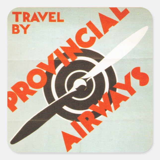 Provincial Airways Square Sticker (Front)