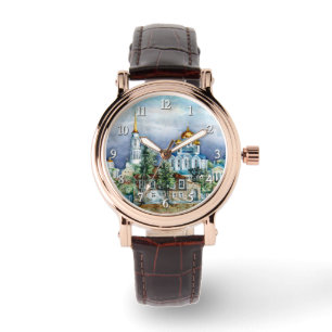 Provincial Small city Zadonsk aquarelle Watch