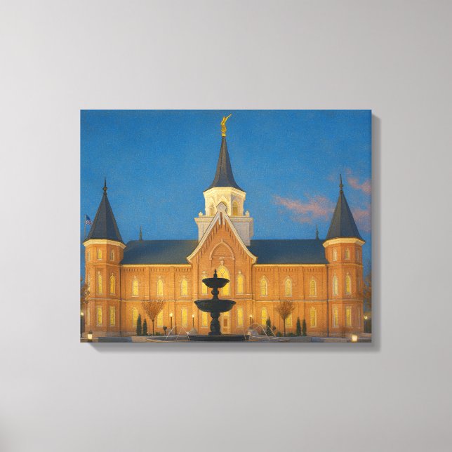 Provo City Centre Temple Painting™ LDS Art Canvas Print (Front)