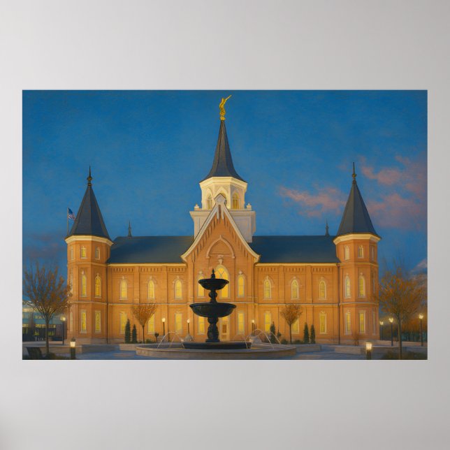 Provo City Centre Temple Painting™ LDS Art Poster (Front)