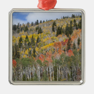 Provo River and aspen trees Metal Tree Decoration