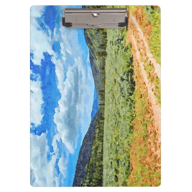 Provo River Valley in Uinta Mountains Clipboard (Front)