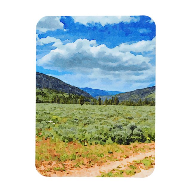 Provo River Valley in Uinta Mountains Magnet (Vertical)