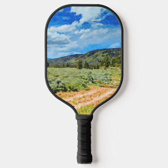Provo River Valley in Uinta Mountains Pickleball Paddle (Front)