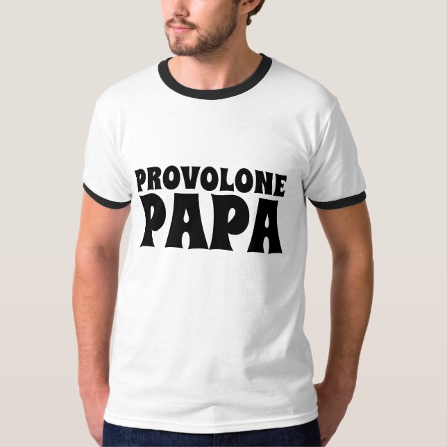 PROVOLONE CHEESE PAPA MENS T-SHIRTS (Front)