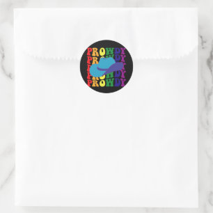 Prowdy Rodeo Howdy Cowboy Cowgirl LGBTQ Western Classic Round Sticker