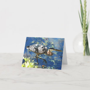 Prowl (Great Blue Heron #3) - Blank Note Card