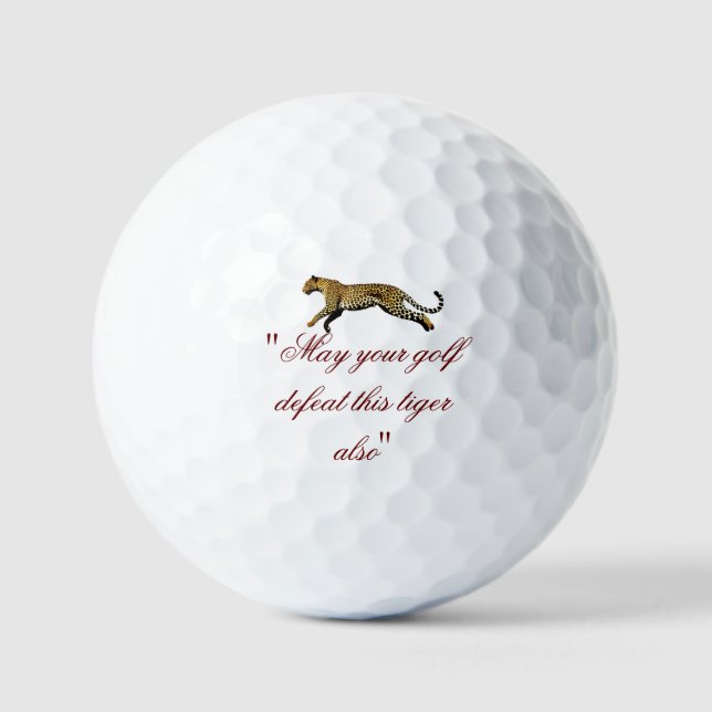 Prowl Precision: Leopard-Print Golf Balls (Front)
