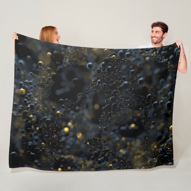 Proxima (Black) Fleece Blanket (In Situ)