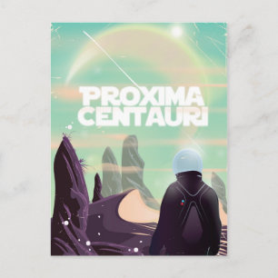 Proxima Centauri science fiction travel poster Postcard