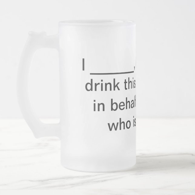 Proxy Beer Stein - Frosted Glass (Left)
