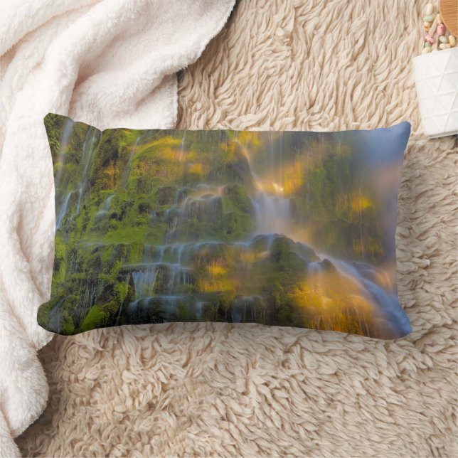 Proxy Falls Three Sisters Wilderness Oregon Lumbar Cushion (Blanket)