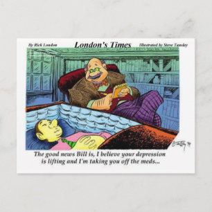 Prozac Time Over Funny Gifts & Collectibles Postcard
