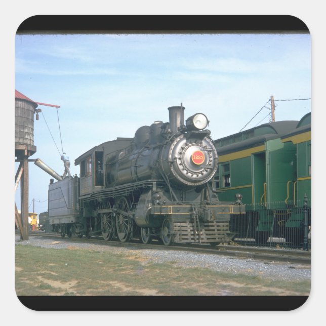 PRR 4-4-0 class D16sb #1223, 1966_Trains Square Sticker (Front)