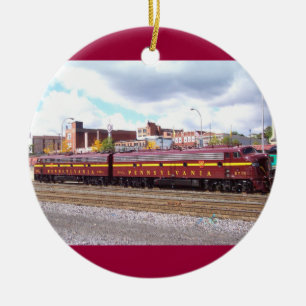PRR E-8A(JTFS) 5809 and 5711 at Altoonia Railfest Ceramic Tree Decoration