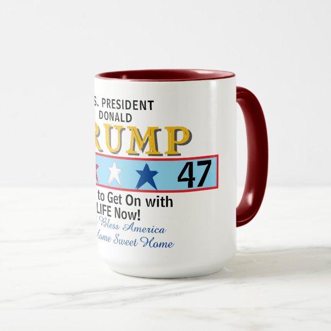 Prresident Trump 45 47 Mug (Front Right)